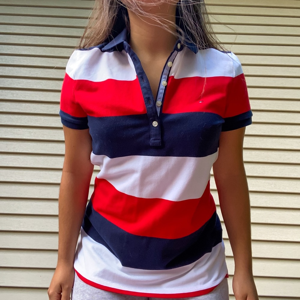 Vintage Tommy Hilfiger polo stripes type shirt 💙